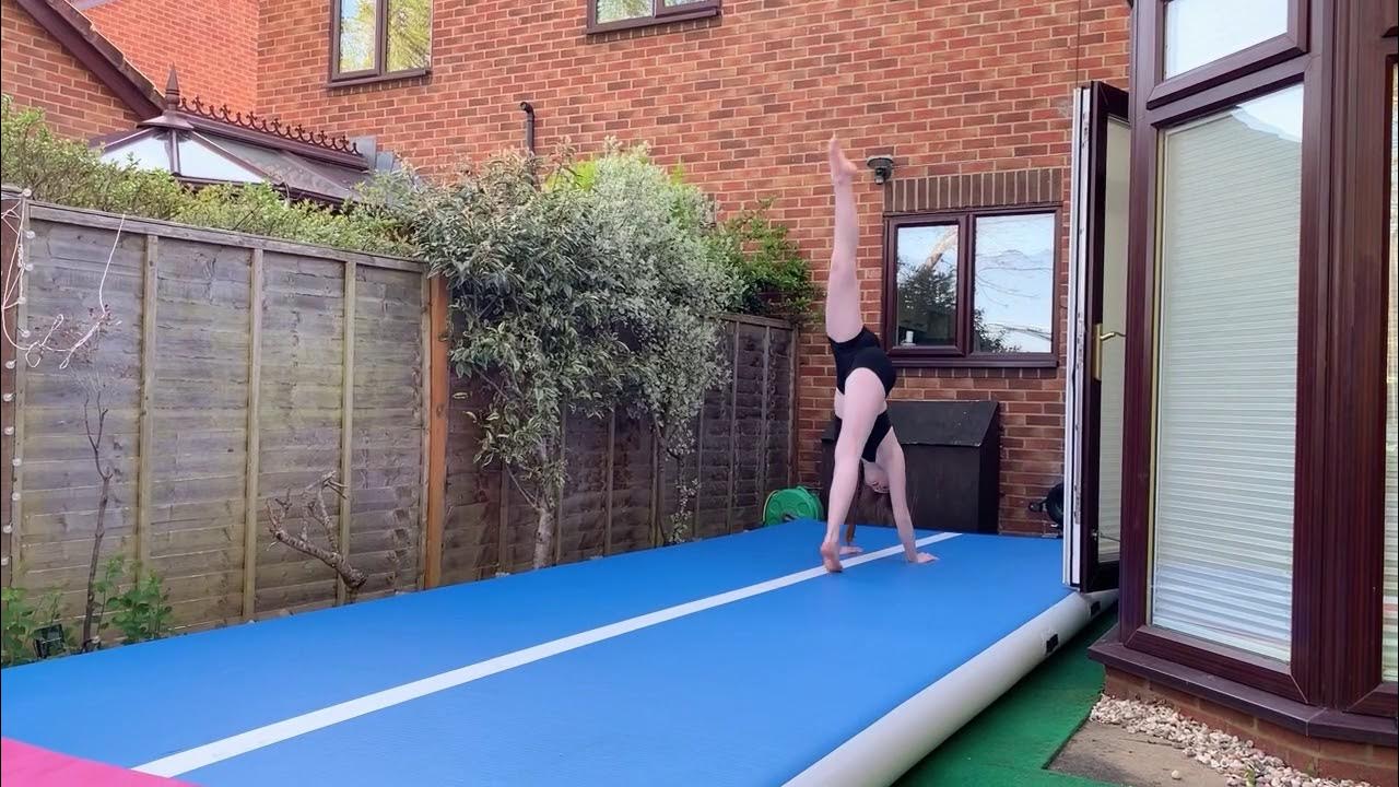 Tumbling passes on my Cannons UK 8m x 2m x 20cm Airtrack ️ GYMNAST