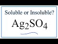 Solubility of Silver Sulfate