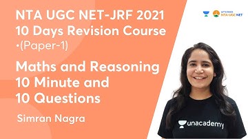 10 Minute and 10 Questions | Maths & Reasoning | NTA UGC NET-JRF 2021 | Simran Nagra