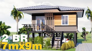 Elevated Small House Design 7x9 56 Sqm