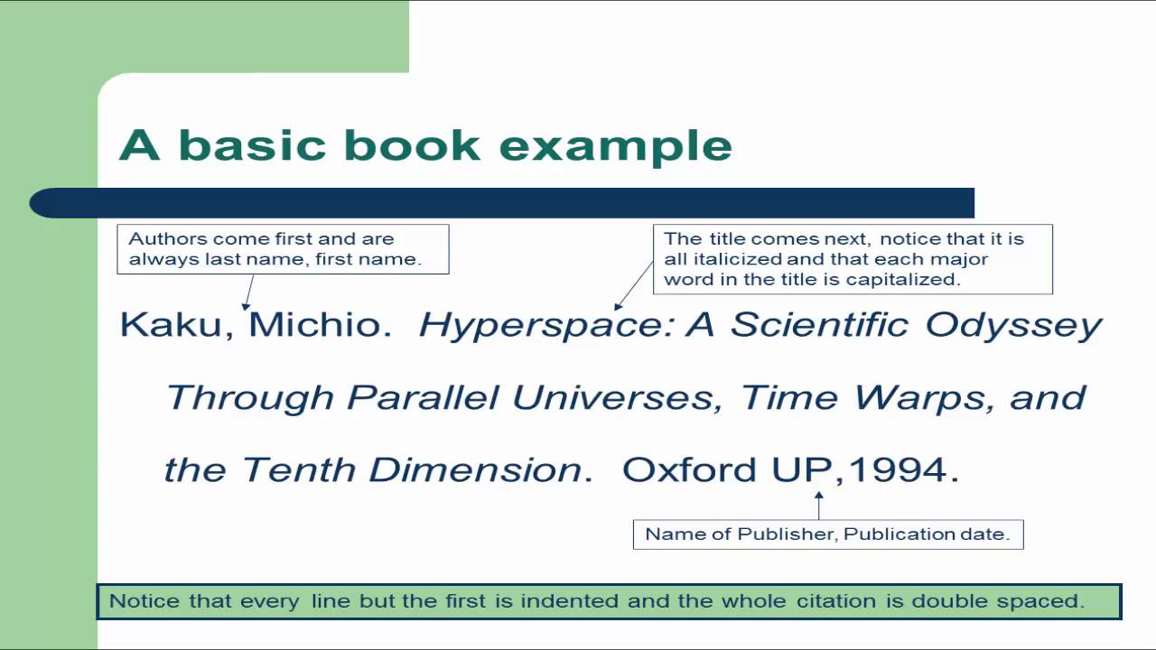 mla book citations format