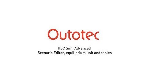 HSC Sim, Advanced – Scenario Editor, equilibrium unit and tables