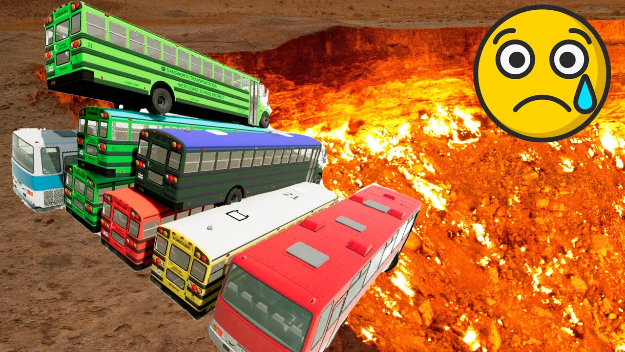 School Bus Crash Compilation – TOP 100 Bus Jumps & Crashes in BeamNG Drive