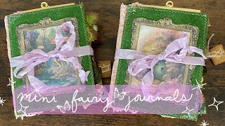 Mini fairy junk journals flip thru‍♂// ASMR paper sounds  no music or talking (SOLD)