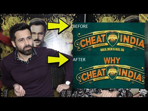 Emraan Hashmi REACTS On Change In Title Of Film Cheat India To Why Cheat India