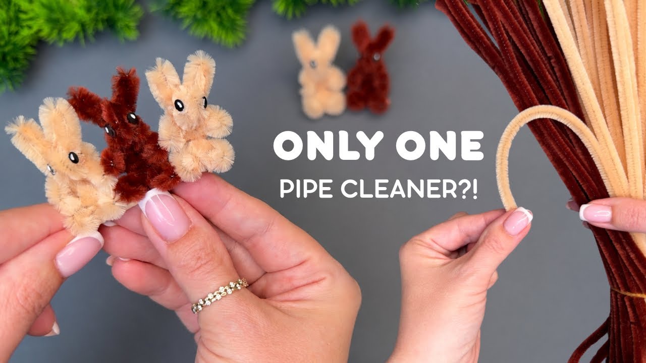 グクちゃんクリーナー 😱 JUST ONE Pipe Cleaner?! How to Make a Cute Mini Bunny 🐰 - YouTube