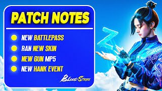 New Blood Strike Patch Notes | New Gun MP5, Ran Ultra Skin, Hank Event, Battlepass & Optimization!