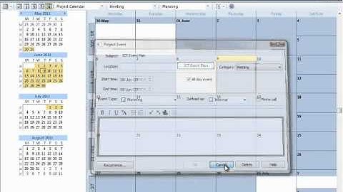 Enterprise Architect Project Calendar