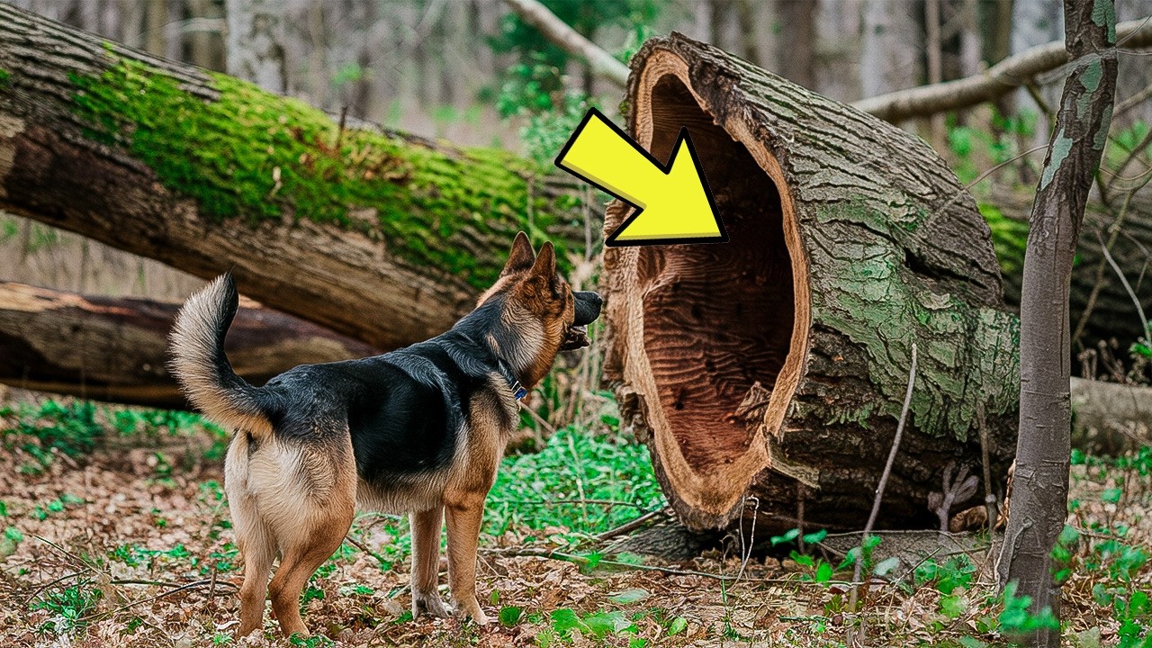Ex Police Dog Keeps Barking At Tree Dad Discovers A Lot More Than
