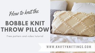 Bobble Knit Throw Pillow