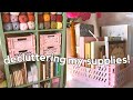 Journaling supplies organisation craft room spring clean  current journals  studio vlog
