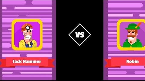 bowmasters Gameplay Of Jack Hammer VS Robin All new characters