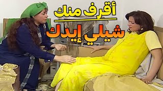 عاملة حماتها خدامة تحت جزمتها جوزها بقي راجل ضربها بالقلم