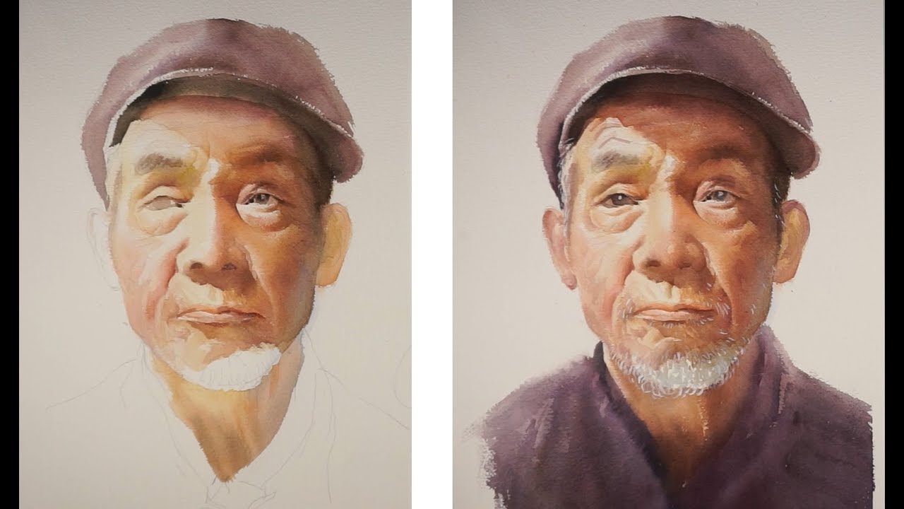 watercolor portrait tutorial