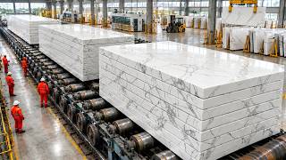 Inside Massive Quartz Slab Factory Producing Millions of Luxury Stone Slabs Every Year