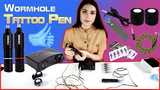 Sales  Wormhole Wireless Tattoo Pen丨Tattoo Gun  Tattoo Machine  Wormhole  Tattoo EUR