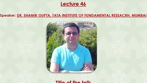 RUSA Lecture 46 - Stochastic resetting and the case of the Kuramoto model - Dr. Shamik Gupta