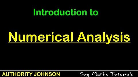 introduction to Numerical Analysis