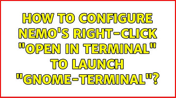 How to configure Nemo
