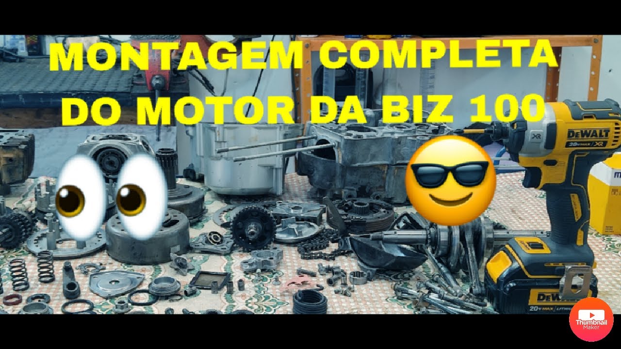 ⭕MONTAGEM COMPLETA DO MOTOR DA BIZ 100 PASSO A PASSO💥