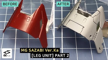 Gunpla Custom Build / SAZABI Ver.Ka LEG Part 02 - Panel line scribing