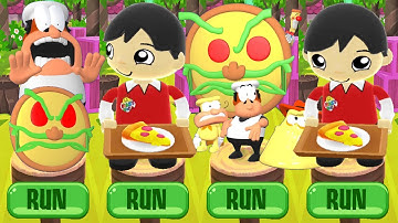 Tag with Ryan - Pizza Party Lunchtime Ryan vs Pizza Tower Meme Run - All Characters Unlocked