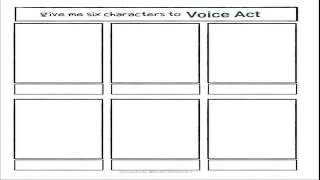 Six Characters To Voice Act Challenge