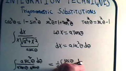 Trigonometric Substitution Example 1