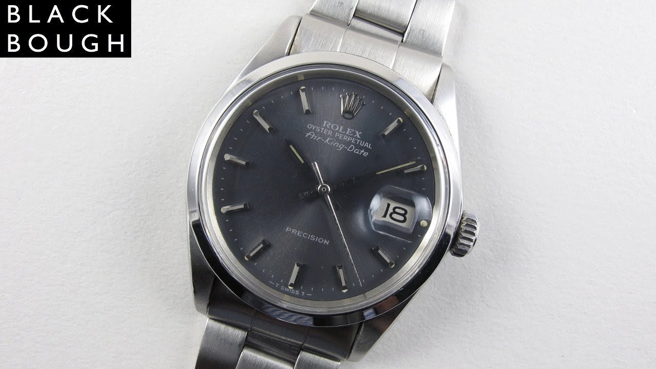 dreng Rige plakat Rolex Oyster Perpetual Air-King-Date Precision Ref. 5700 steel vintage  wristwatch, dated 1972 - YouTube