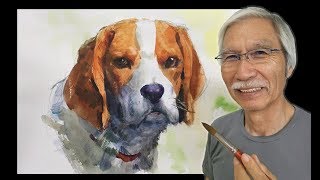 [ Eng sub ] How to paint a Dog | Watercolor Tips 水彩画の基本 〜犬を描くコツ 6分講座