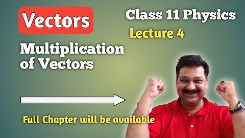 Multiplication of Vectors, Class 11 Physics Chapter 4 Motion in a Plane, JEE Mains, NEET