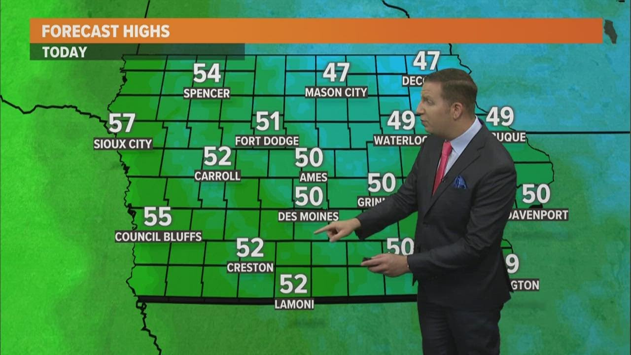 Iowa weather update Warmer temperatures, possible storms by the