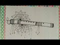 Flute mandala art / Bansuri design mandala art .