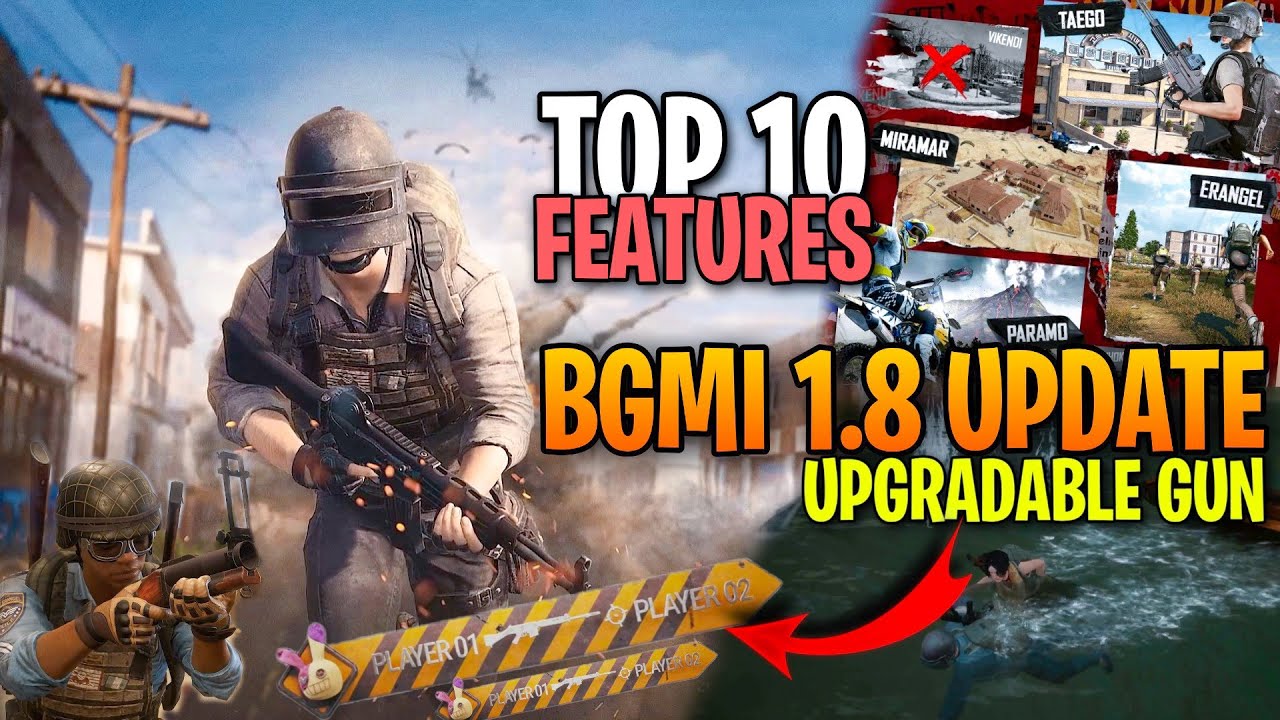 BGMI 1.8 UPDATE LEAKS C1S4 M8 ROYAL PASS REWARDS PUBG/BGIM SS3 TOP 10 FEATURES NEW UPCOMING GUN SKIN