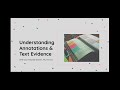 Understanding Annotations and Text Evidence
