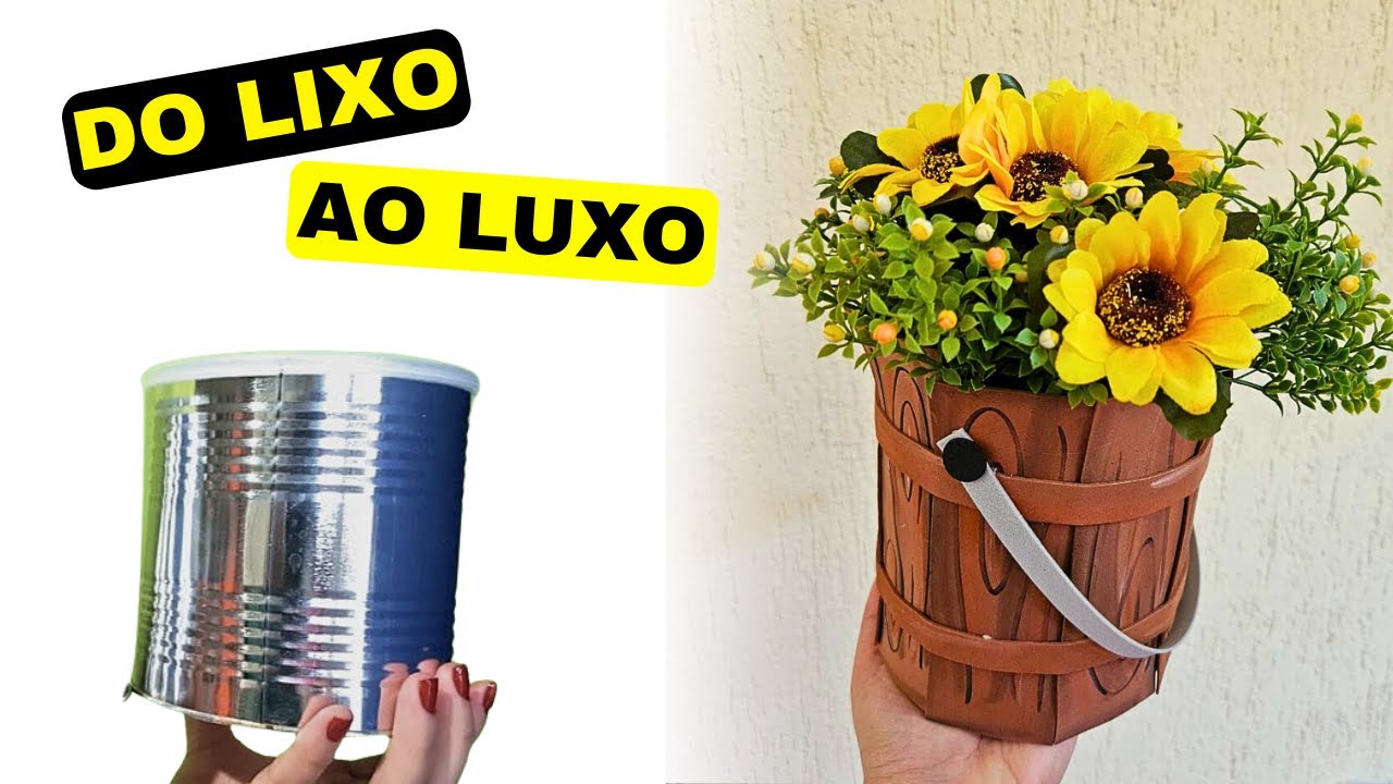 DIY: Cachepot Totalmente Reciclado | VASOS DECORATIVOS