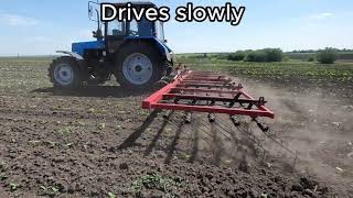 How does a springtooth harrow work ?