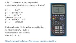Continuously Compounded Interest