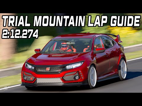 [Gran Turismo 7] Time Trial Challenge Lap Guide - Trial Mountain - Honda Civic Type R '20