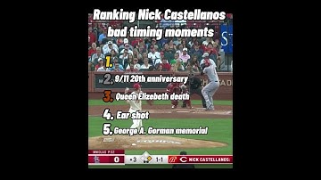 Ranking Nick castellanos bad timing moments