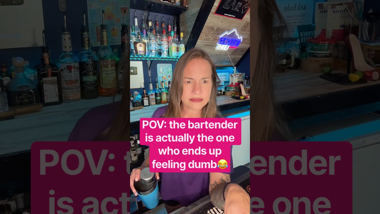 POV: the bartender is actually the one who ends up feeling dumb 😂 #laughatyourself #bartender