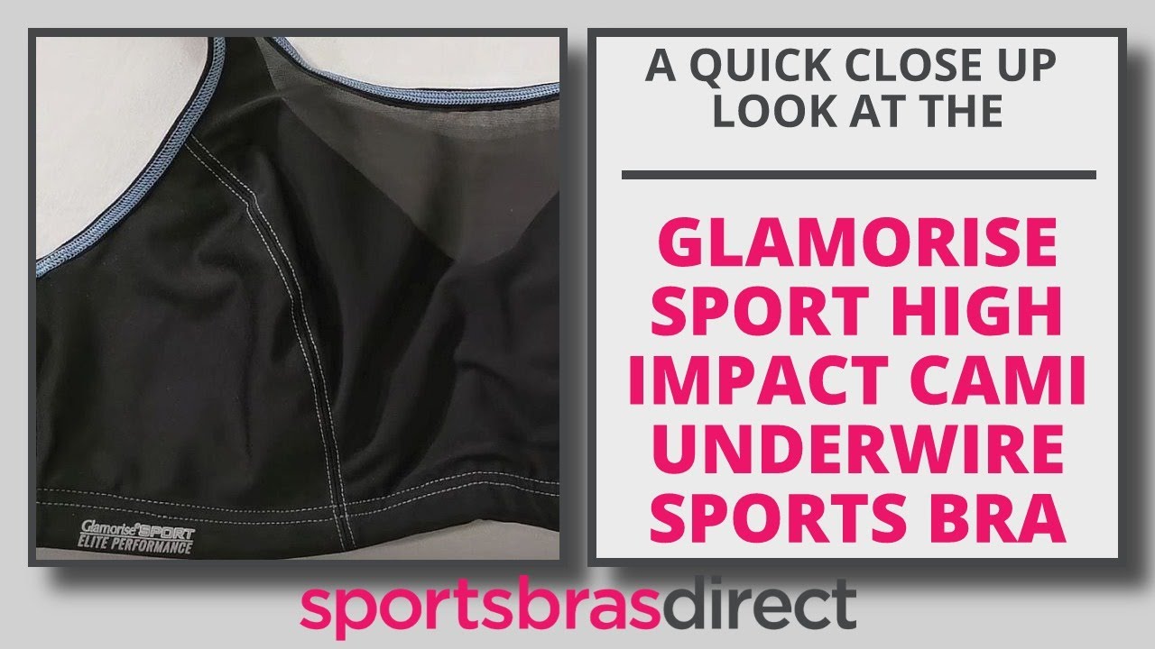 A Quick Up Close View of the Glamorise Sport High Impact Cami Underwired Sports Bra