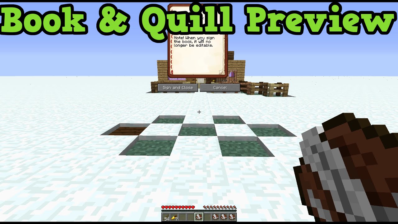 Minecraft Xbox One + PS23 Book and Quill tutorial (TU23 Feature)