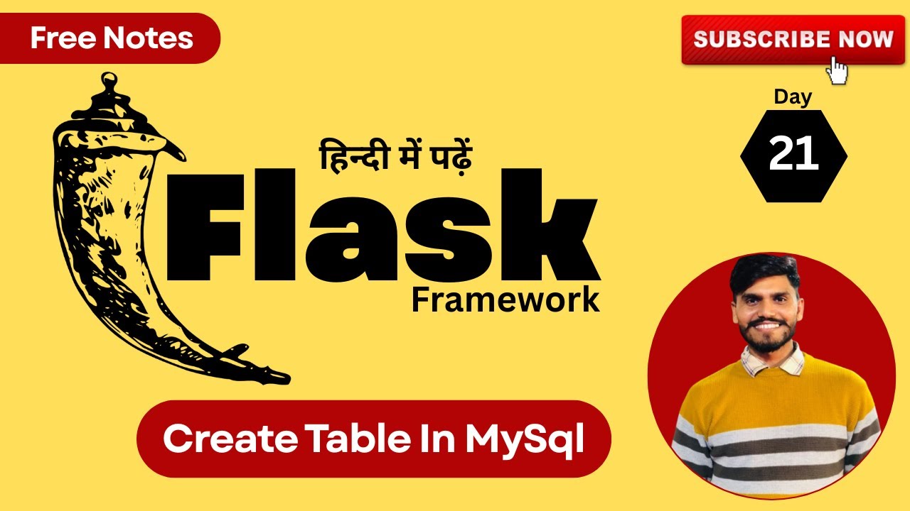 Create Table into MySQL Database using Flask | Python Flask MySQL Tutorial in Hindi