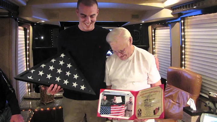 Robert Depew presenting George and Nancy Jones an ...
