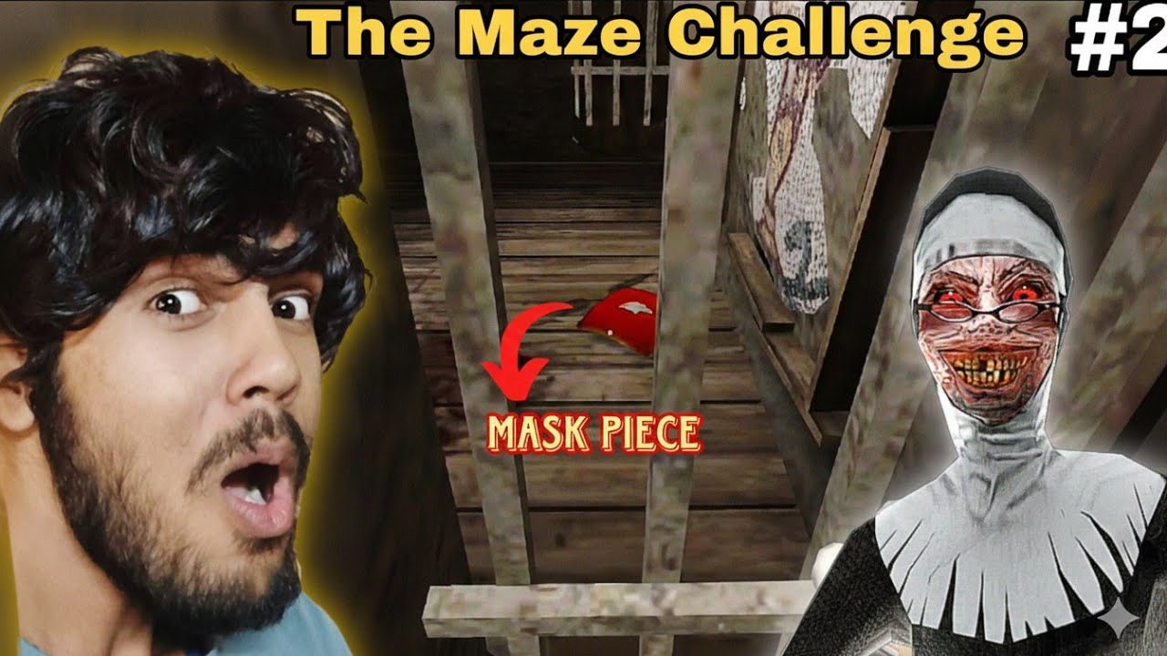 Evil Nun is Stuck🤣 but Maze Challenge is Done ✅ | Mask Collection #2