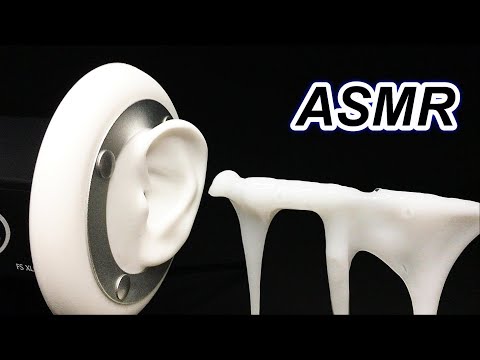 【ASMR】スライムをステンレス耳かきで耳掃除する音　眠くなる音　音フェチ