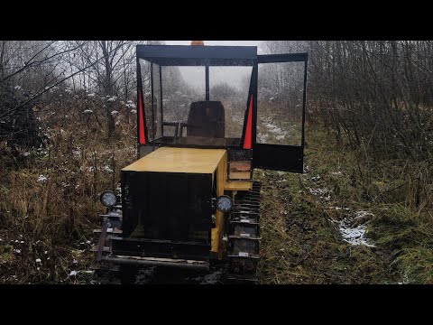 Самодельный гусеничный трактор ,обзор и тест драйв