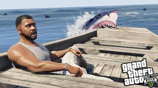 FRANKLIN is LOST in the MIDDLE of the OCEAN (GTA 5 Mods)