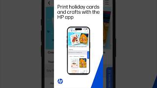 Drucken von Weihnachtskarten und Basteln mit der HP App | HP Drucker #short